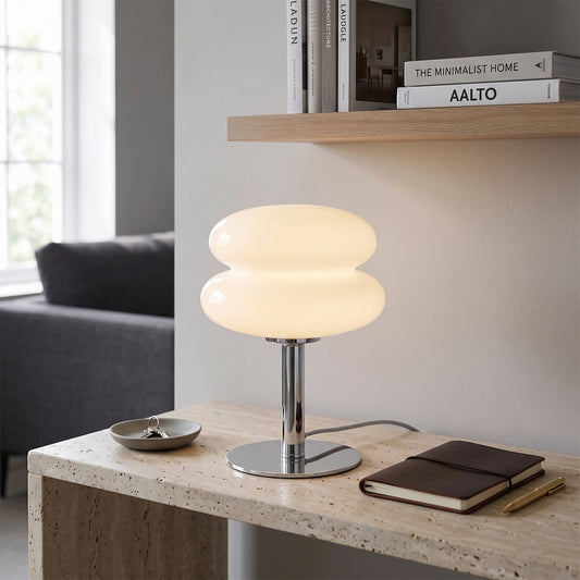 Nordische Wellen-Glas-Tischlampe