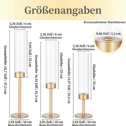 Moderner Glas-Kerzenständer